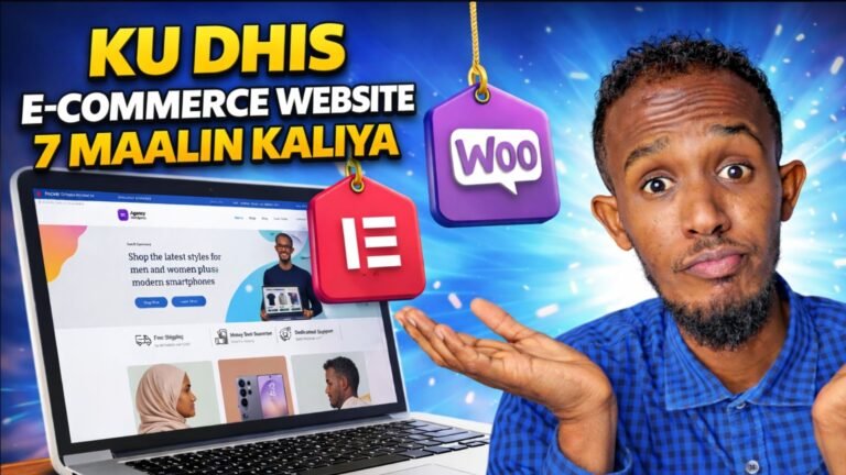 Baro Sida Loo dhiso Website E-Commerce || Complete E-Commerce Website
